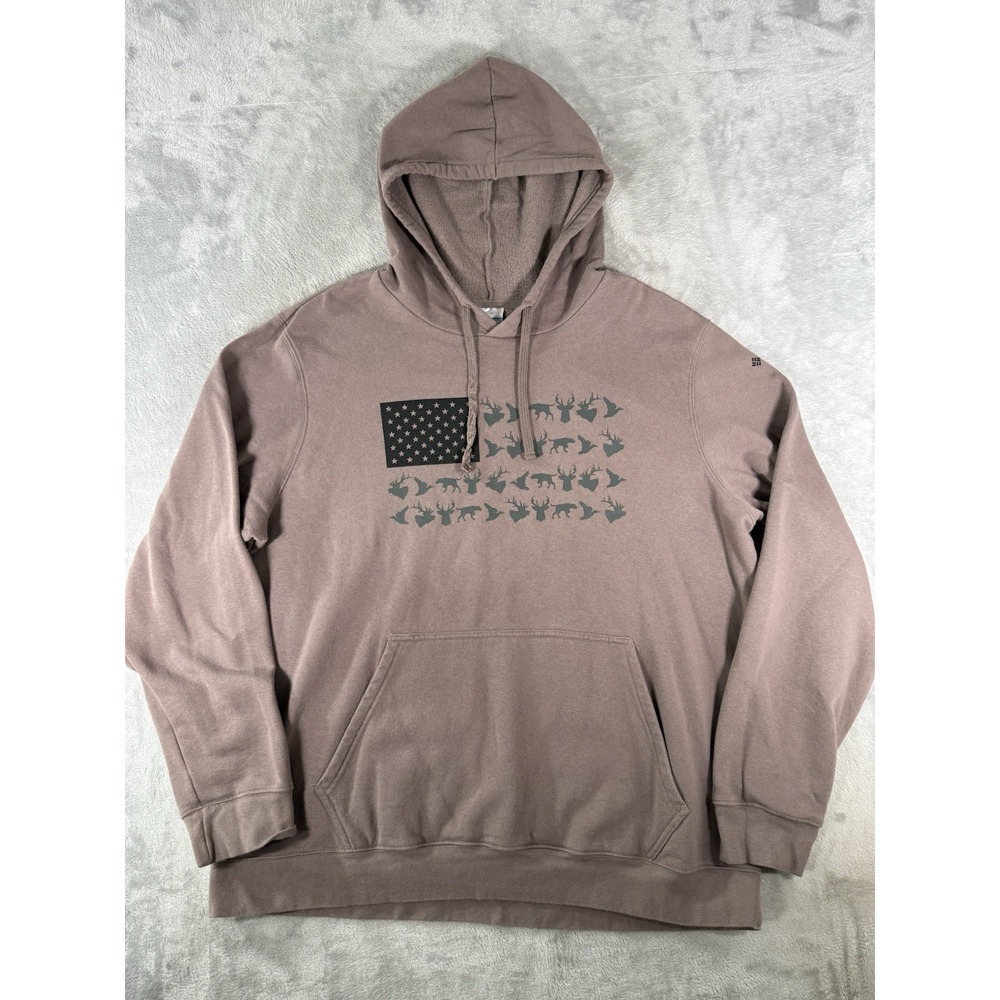 Columbia PHG Hoodie Men's XL Grey Game Flag ll Pullover Performance Hunting